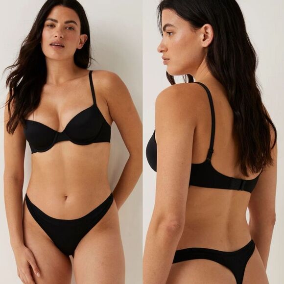 NWT Gymshark No VPL Black Size Small Thong Panties Underwear - Picture 1 of 6